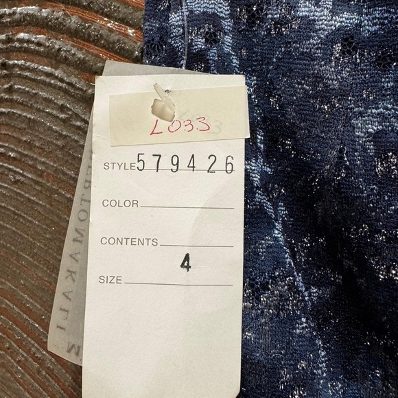 NWT Alberto Malaki Navy Blue office set blouse size M skirt size 4 - Picture 9 of 11